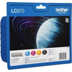 BROTHER (ORIGINAL) - Brother LC970 Multipack de 4 Cartouches d'encre originales