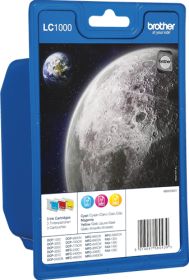 BROTHER (ORIGINAL) - Brother LC1000 Multipack de 3 cartouches d’encre Cyan / Magenta / Jaune