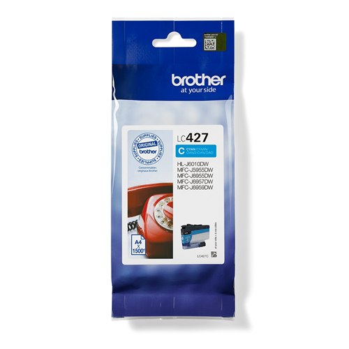 BROTHER ORIGINAL - Brother LC-427C Cyan (1500 pages) Cartouche de marque