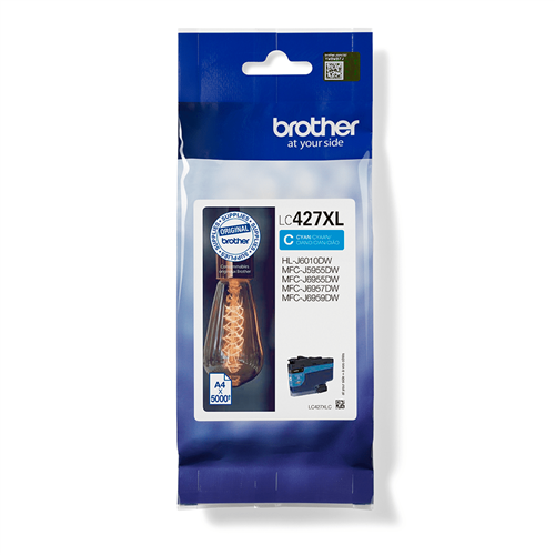 BROTHER ORIGINAL - Brother LC-427XLC Cyan (5000 pages) Cartouche de marque