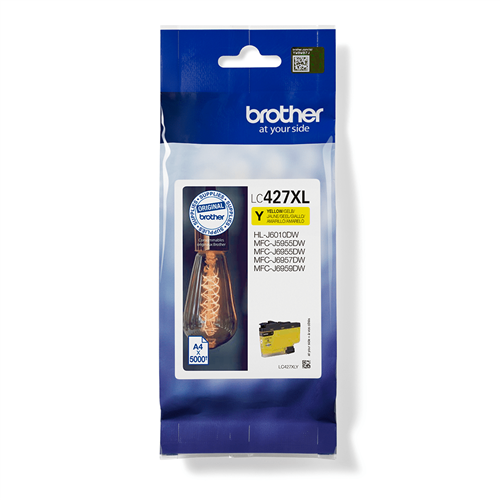 BROTHER ORIGINAL - Brother LC-427XLY Jaune (5000 pages) Cartouche de marque