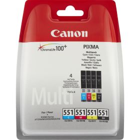 CANON ORIGINAL - Canon CLI-551 Multipack 4 cartouches (Noir, Cyan, Magenta, Jaune)- 6509B009 - 4x 7ml