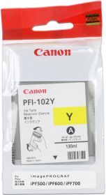 CANON ORIGINAL - Canon PFI-102 Jaune (130 ml) Cartouche de marque 0898B001