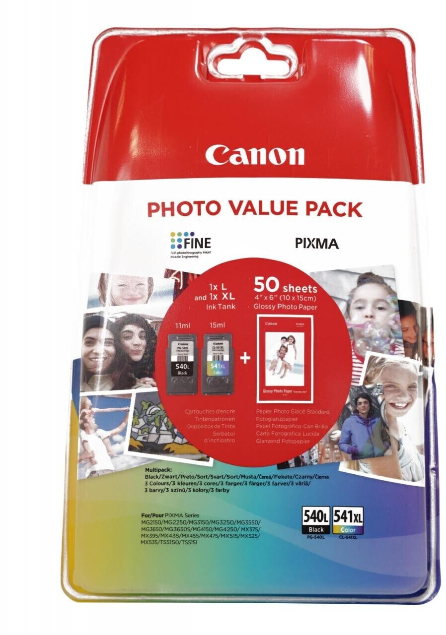 CANON ORIGINAL - CANON PG-540L / CL-541XL Noir et couleur Pack de 2 cartouches (11 ml + 15 ml) 5224B007