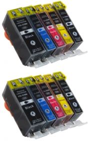 COMPATIBLE CANON - Compatible Canon PGI-525/CLI-526 - Lot économique de 10 Cartouches avec puces