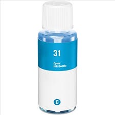 COMPATIBLE HP - 31 Cyan (70 ml) Bouteille recharge d'encre compatible pour HP