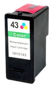 RECYCLE LEXMARK - N°43XL / 18YX143 Couleur (500 pages) Cartouche remanufacturée Lexmark