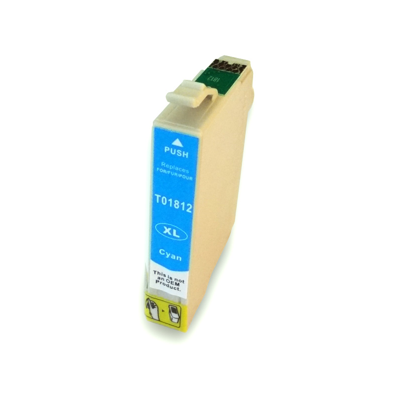 EPSON (COMPATIBLE) - Epson T1812 Cyan Cartouche d'encre générique C13T18124012