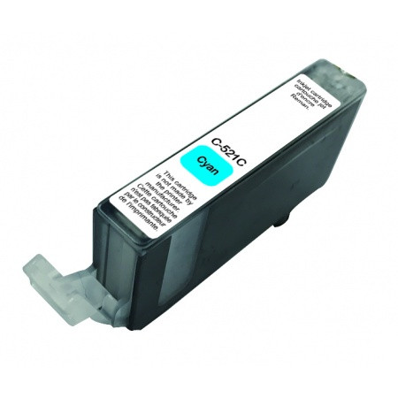 COMPATIBLE HAUT DE GAMME CANON - CLI-521 Cyan Cartouche remanufacturée Canon Qualité Premium (puce intégrée)