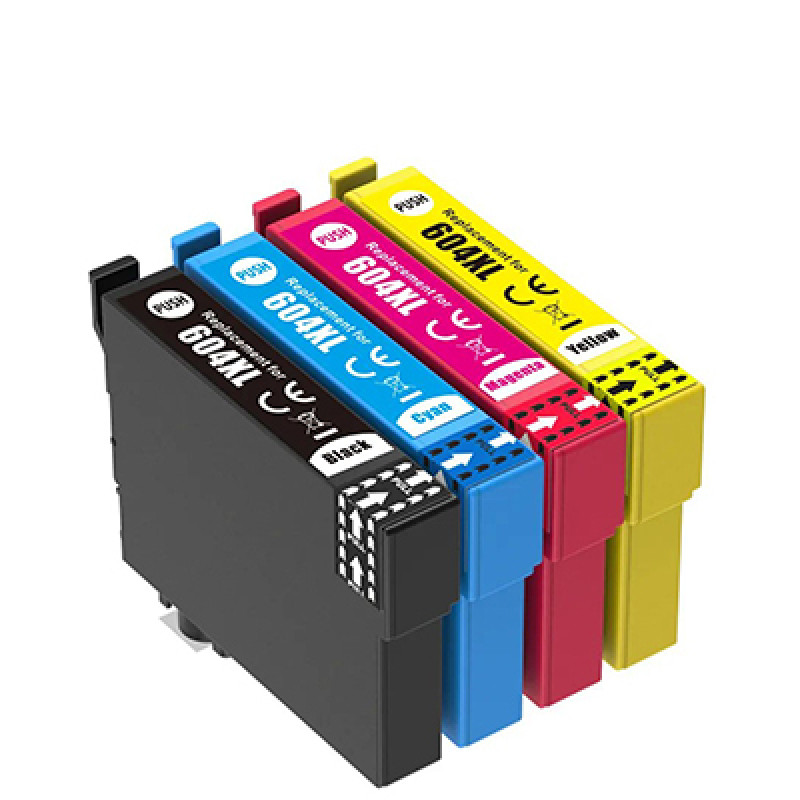 CARTOUCHE D'ENCRE COMPATIBLE HAUT DE GAMME EPSON C13T10H64010 / ANANAS NOIR  (1) CYAN (1) MAGENTA (1) JAUNE (1)