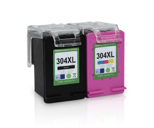 COMPATIBLE HP - 304XL Noir et Couleurs Lot de 2 Cartouches d'encre recyclées équivalentes HP