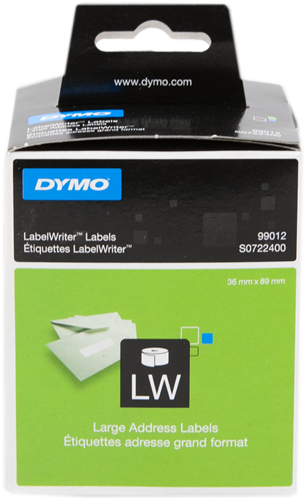 DYMO ORIGINAL - grandes étiquettes adresses Dimensions: (L)89 x (H)36 mm