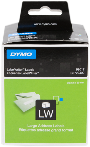 DYMO (ORIGINAL) - grandes étiquettes adresses Dimensions: (L)89 x (H)36 mm