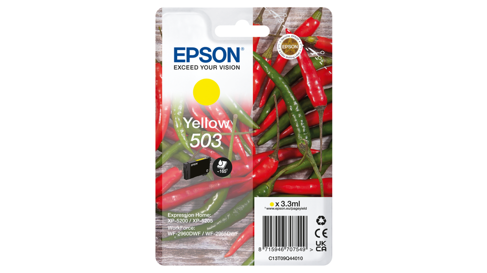 EPSON (ORIGINAL) - Epson 503 Jaune Cartouche d'encre originale C13T09Q44010