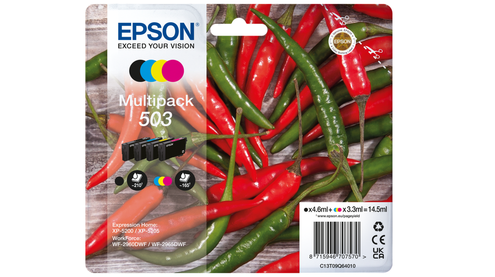 EPSON (ORIGINAL) - Epson 503 Pack de 4 Cartouches d'encre originales C13T09Q64010