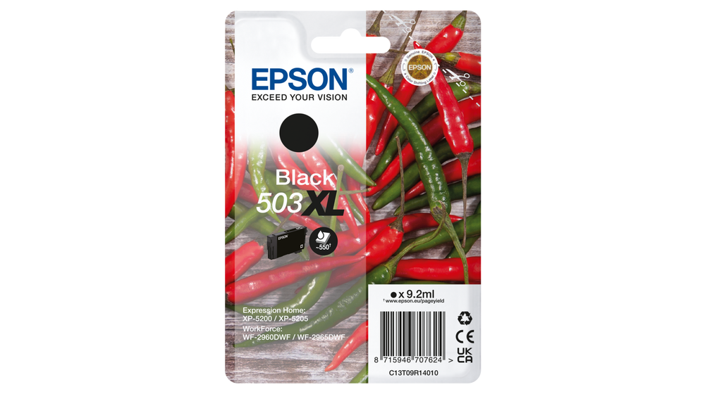 EPSON (ORIGINAL) - Epson 503XL Noir Cartouche d'encre originale C13T09R14010