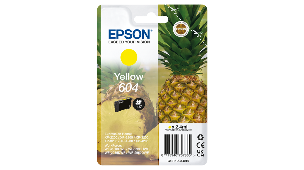 EPSON (ORIGINAL) - Epson 604 Jaune Cartouche d'encre originale C13T10G44010