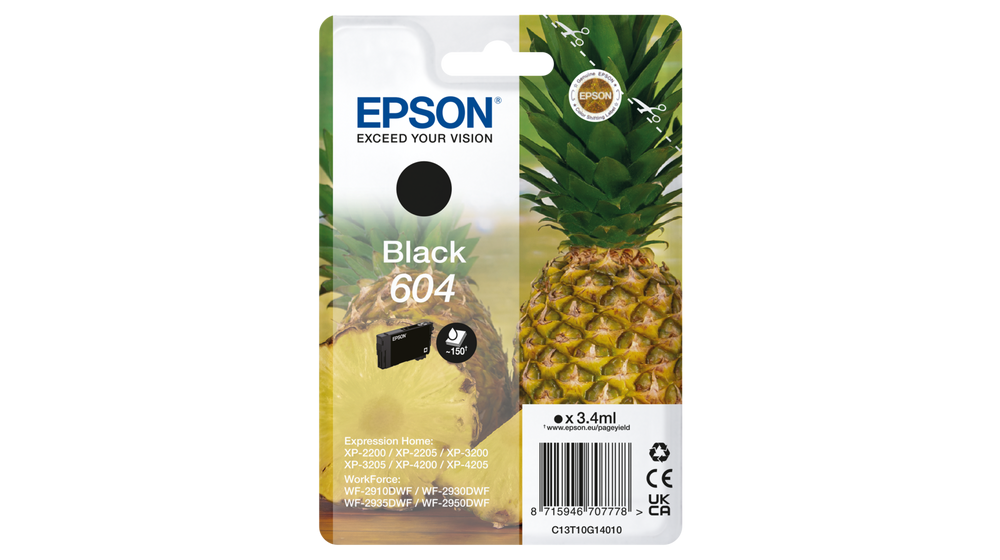 EPSON (ORIGINAL) - Epson 604 Noir Cartouche d'encre originale C13T10G14010
