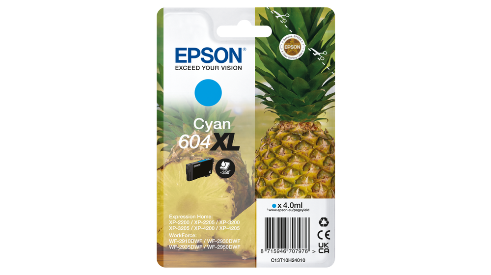 EPSON (ORIGINAL) - Epson 604XL Cyan Cartouche d'encre originale C13T10H24010