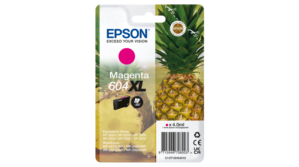 EPSON (ORIGINAL) - Epson 604XL Magenta Cartouche d'encre originale C13T10H34010