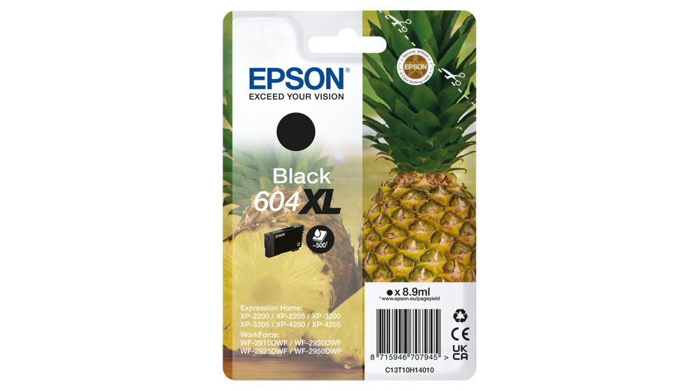 EPSON ORIGINAL - Epson 604XL Noir (8,9 ml) Cartouche de marque série Ananas