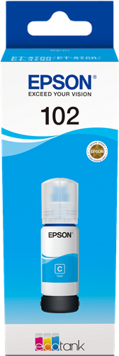 EPSON ORIGINAL - Epson 102 EcoTank Cyan (70 ml) Bouteille d'encre de marque