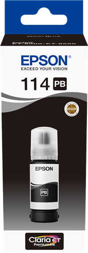 EPSON ORIGINAL - Epson 114 Noir Photo (70 ml) Bouteille recharge d'encre de marque C13T07B140