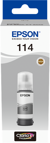 EPSON ORIGINAL - Epson 114 Gris (70 ml) Bouteille recharge d'encre de marque C13T07B540