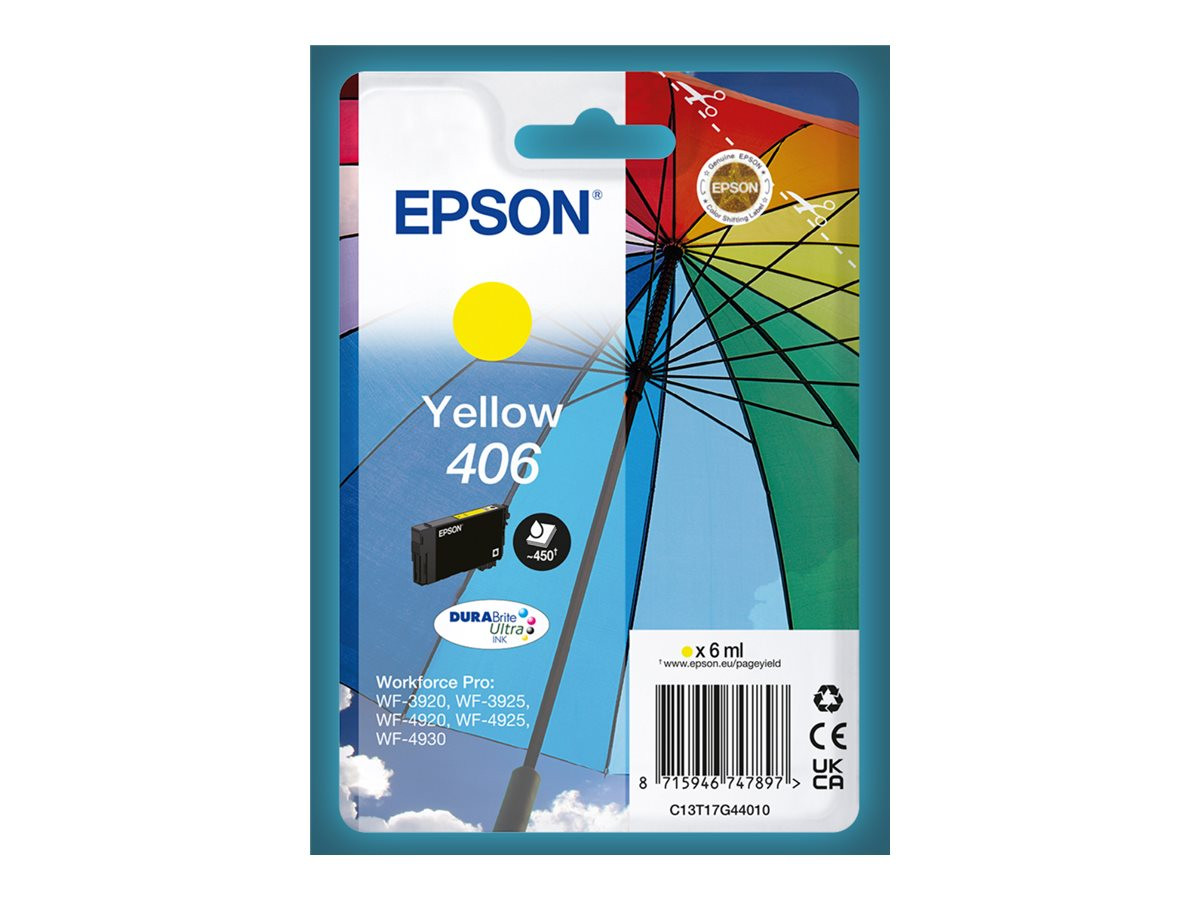 EPSON (ORIGINAL) - Epson 406 Jaune Cartouche Encre Originale C13T17G44010
