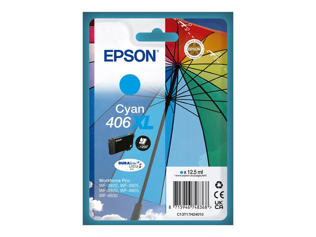 EPSON (ORIGINAL) - Epson 406XL Cyan Cartouche Encre Originale C13T17H24010