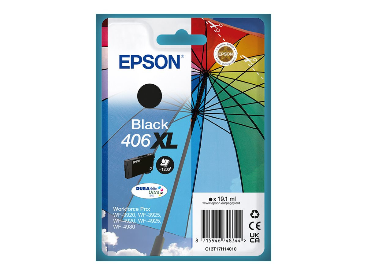EPSON (ORIGINAL) - Epson 406XL Noir Cartouche Encre Originale C13T17H14010