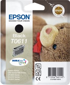 EPSON ORIGINAL - Epson T0611 Noir (8 ml) Cartouche de marque