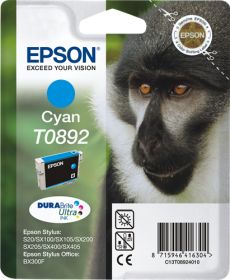 EPSON ORIGINAL - Epson T0892 Cyan (3,5 ml) Cartouche de marque 