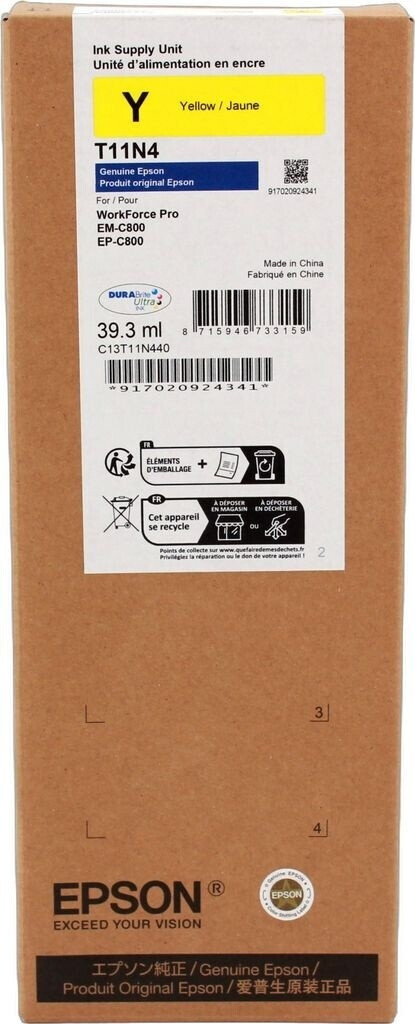 EPSON (ORIGINAL) - Epson T11N4 Jaune Cartouche d'encre originale C13T11N440