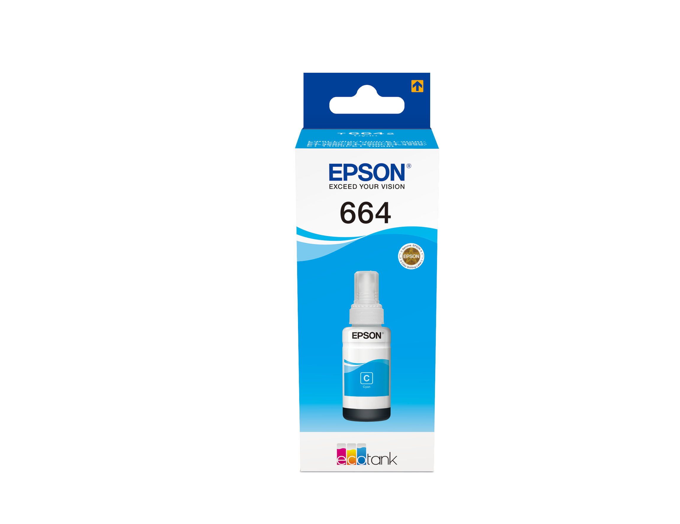 EPSON (ORIGINAL) - Epson T6642 Cyan Bouteille encre originale C13T664240