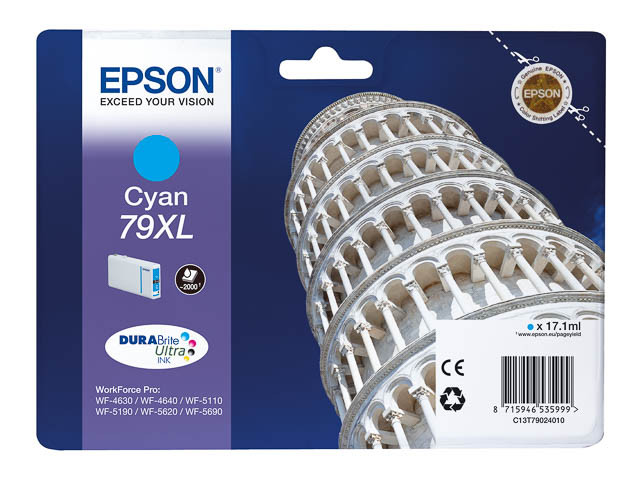 EPSON (ORIGINAL) - Epson T7902 Cyan Cartouche d'encre originale C13T79024010