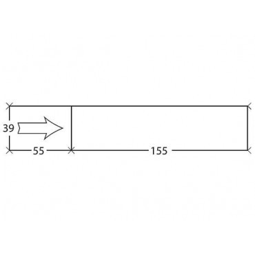 ETIQUETTES - 155 x 39mm - Boîte de 1000 étiquettes d'affranchissement blanches simples courtes