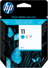 HP ORIGINAL - HP 11 / C4836A Cyan (28 ml) Cartouche de marque