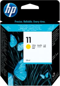 HP ORIGINAL - HP 11 / C4838A Jaune (28 ml) Cartouche de marque