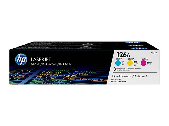 HP (ORIGINAL) - HP 126A Pack de 3 cartouches de toner authentiques CF341A
