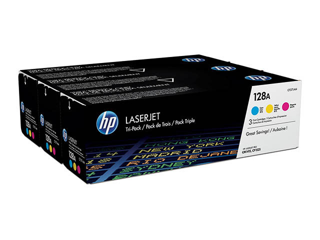 HP (ORIGINAL) - HP 128A Pack de 3 Cartouches de toner originales CF371AM