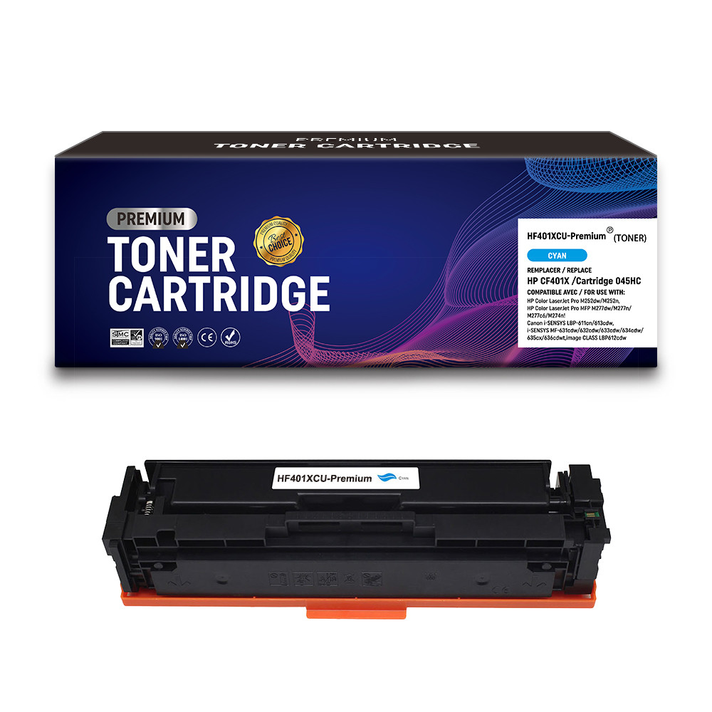 HP (COMPATIBLE PREMIUM) - HP 201X Cyan Cartouche de toner générique CF401X Qualité Premium