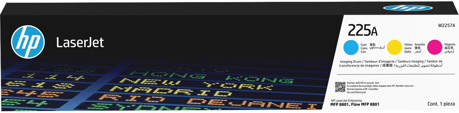 HP (ORIGINAL) - HP 225A Cyan Magenta Jaune Tambour original W2257A
