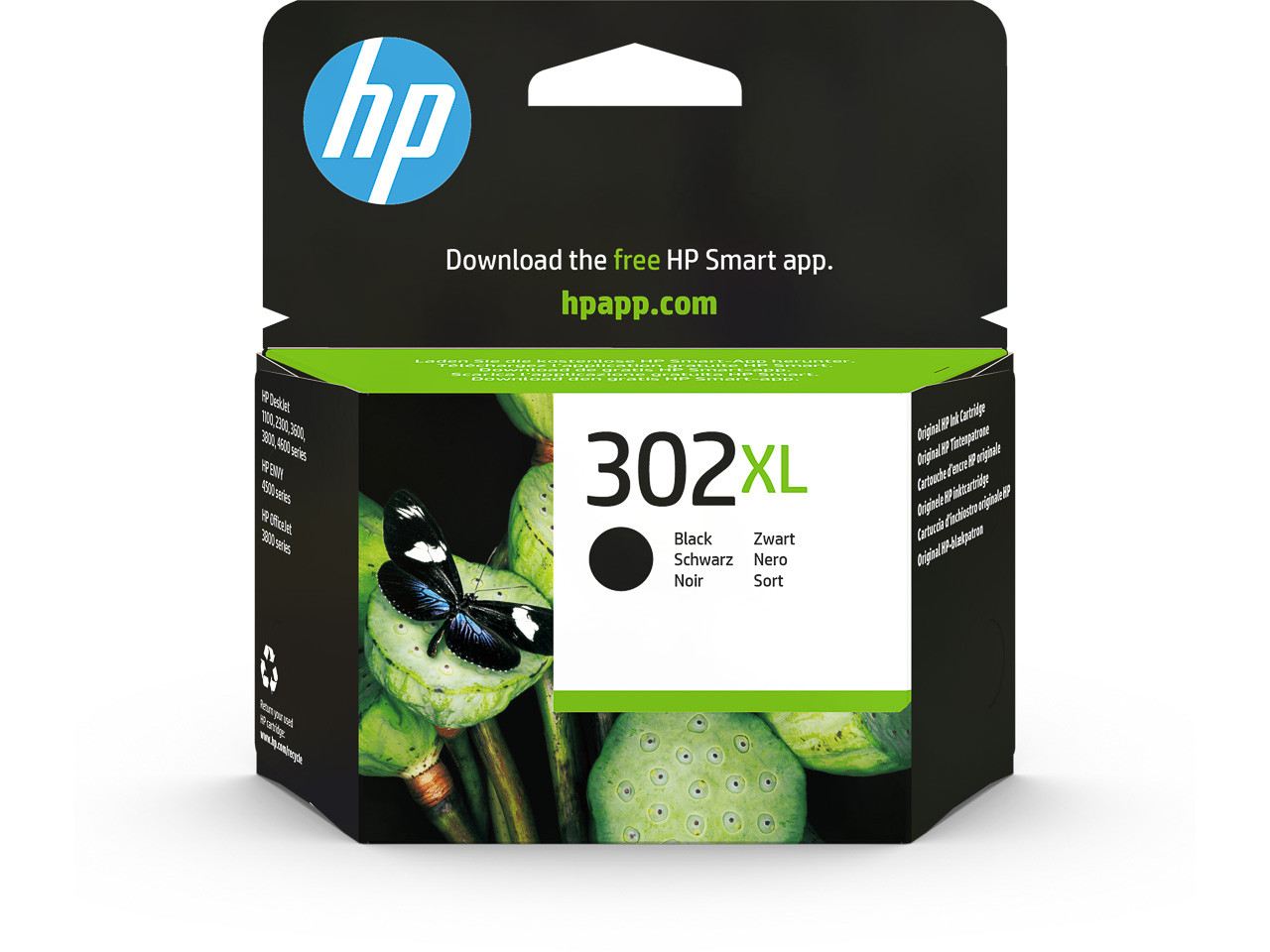 HP (ORIGINAL) - HP 302XL Noir Cartouche d'encre originale F6U68AE