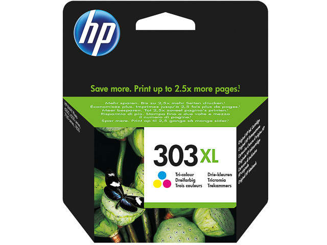HP (ORIGINAL) - HP 303XL Tricolor Cartouche d'encre originale T6N03AE