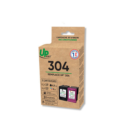 HP (COMPATIBLE PREMIUM) - HP 304 Noir-Tricolor Pack de 2 Cartouches d'encre recyclées 3JB05AE