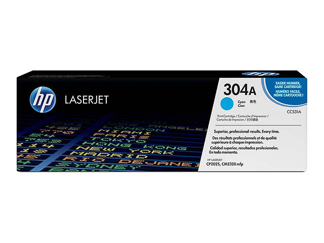 HP (ORIGINAL) - HP 304A Cyan Cartouche de toner originale CC531A