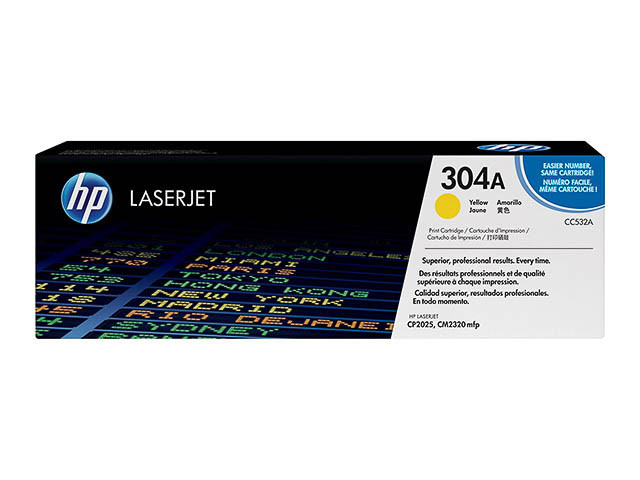 HP (ORIGINAL) - HP 304A Jaune Cartouche de toner originale CC532A