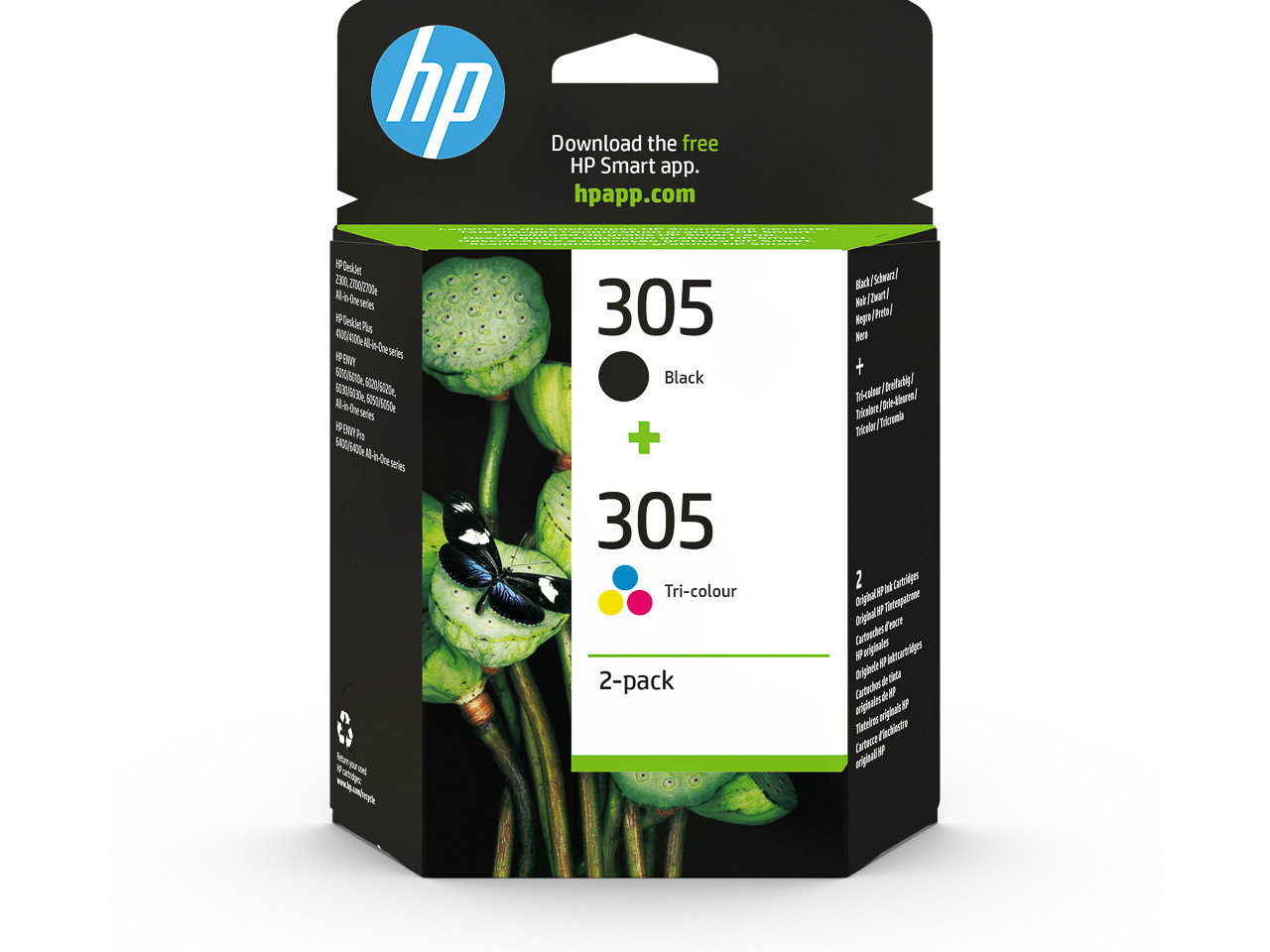 HP (ORIGINAL) - HP 305 Noir-Tricolor Pack de 2 Cartouches d'encre originales 6ZD17AE