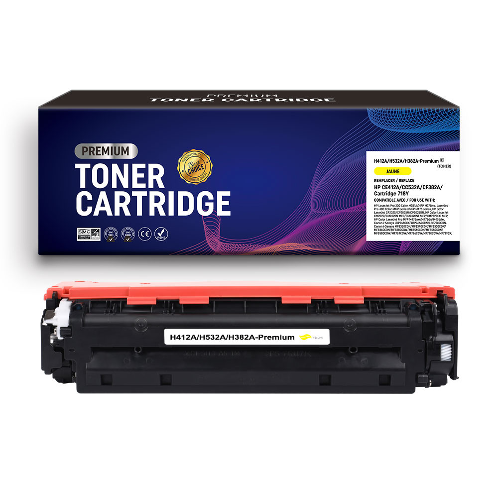 HP (COMPATIBLE PREMIUM) - HP 312A Jaune Cartouche de toner remanufacturée CF382A Qualité Premium